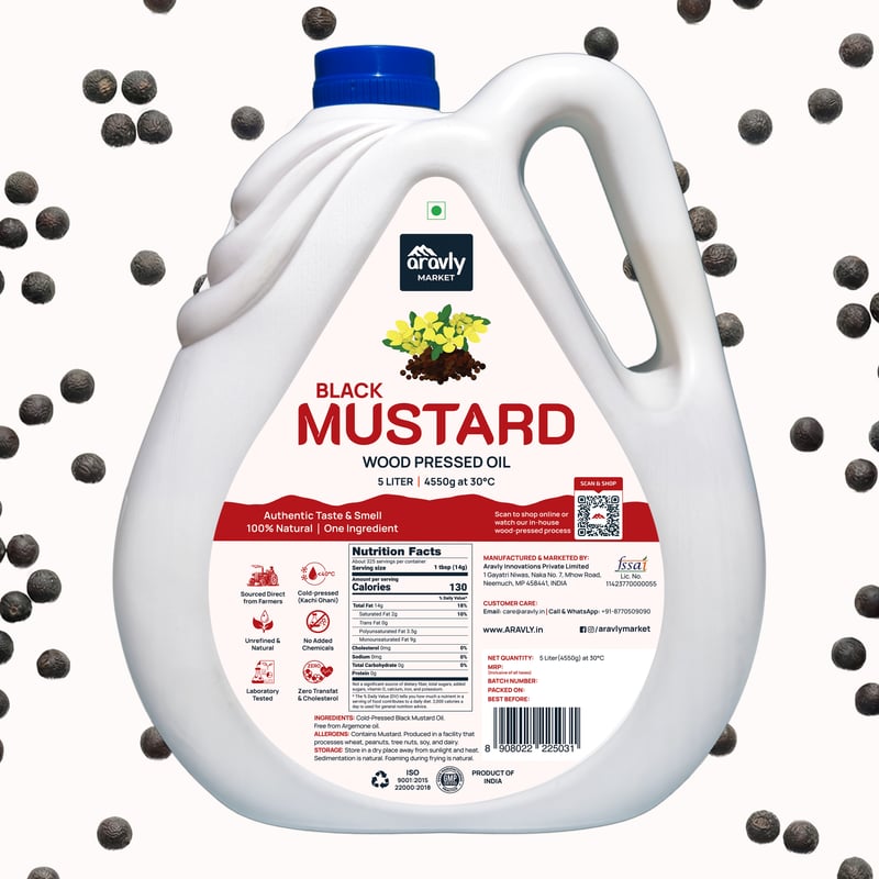 Wood Cold Pressed (Kachi Ghani) Black Mustard Oil