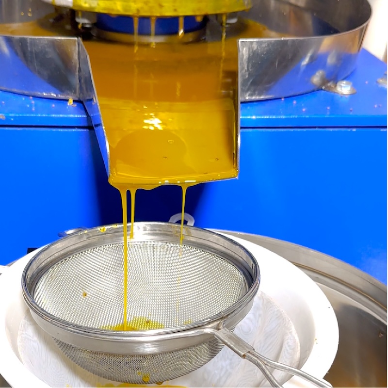 Filtered through fine cloth and sieve with no added chemicals or preservatives
