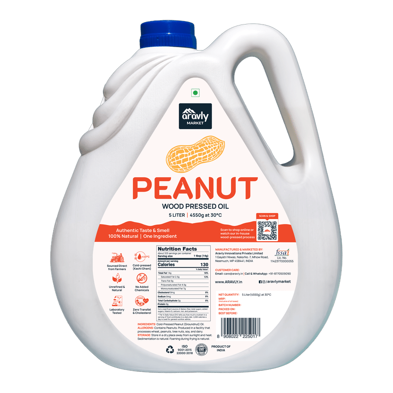 Wood Cold Pressed (Ghani) Peanut (Groundnut) Oil