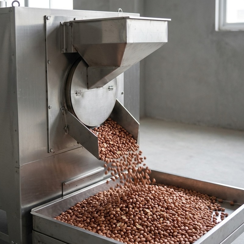 Roasted in small batches to bring out the flavor before pressing